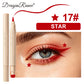 Double Head Stamp Liquid Eyeliner Smudge-Proof Quick Drying Waterproof 2 in1 Colorful Love Star Butterfly Eye Line Pencil Makeup