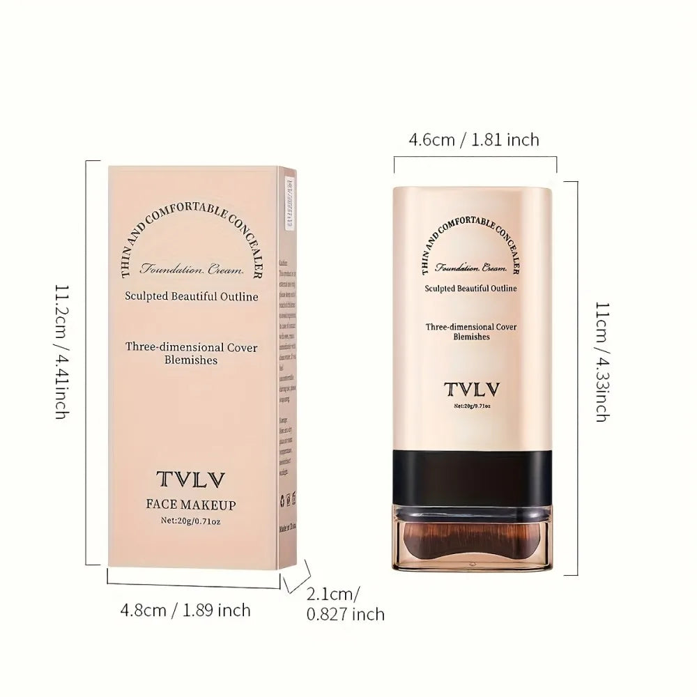TVLV eraser foundation make-up stick 20g,with brush to brighten skin liquid foundation,non-marking,long-lasting makeup concealer