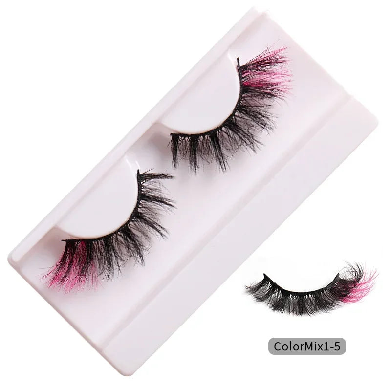 5D Mink Manga Lashes Fluffy Individual Eyelashes Natural False Eyelashes Baby Eyelash Curl Lashes Lazy Trilogy Eyelash Clusters