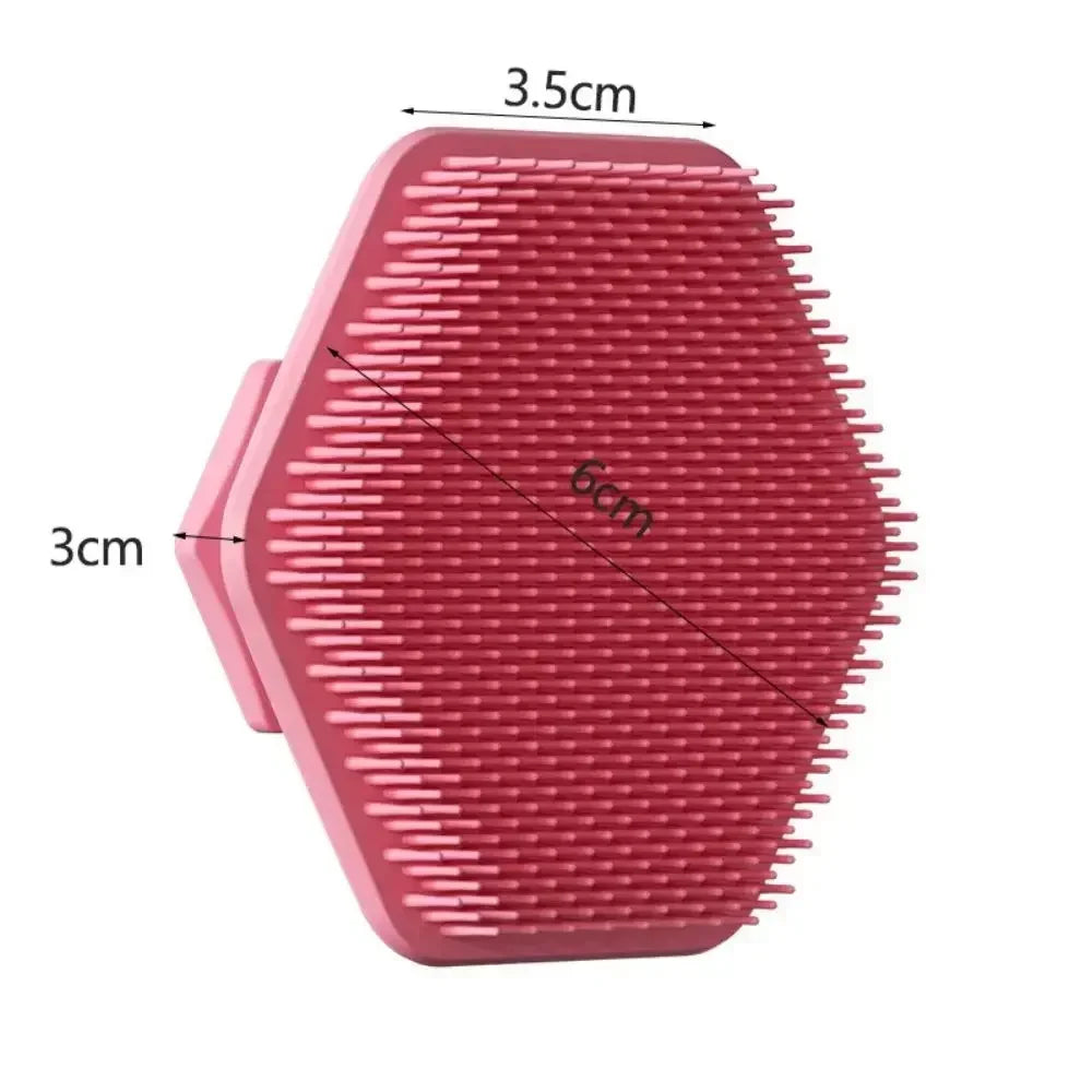 Exfoliating Silicone Brush Cleanser No Slip Handle Body Scrubber Cleans and Massages Skin Bathroom Accessories Bath Brush