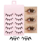DINGSEN 5 Pairs Manga Lashes Eyes Lashes Soft Natural Long Eyelashes Fake Lashes Anime Wispy Strip False Eyelashes Makeup