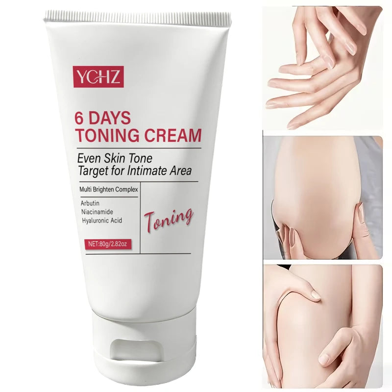 Skin Brightening Cream, Suitable for Intimate Areas, Evens Out Skin Tone for Face, Body, Underarms, Groin, Elbows, Inner Thighs, and Bikini Area 80g