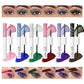 QIBEST Double Headed Diamond Glitter Mascara Long Lasting Colored Mascara Eyelashes Pink Blue Red Voluminous Waterproof Mascara