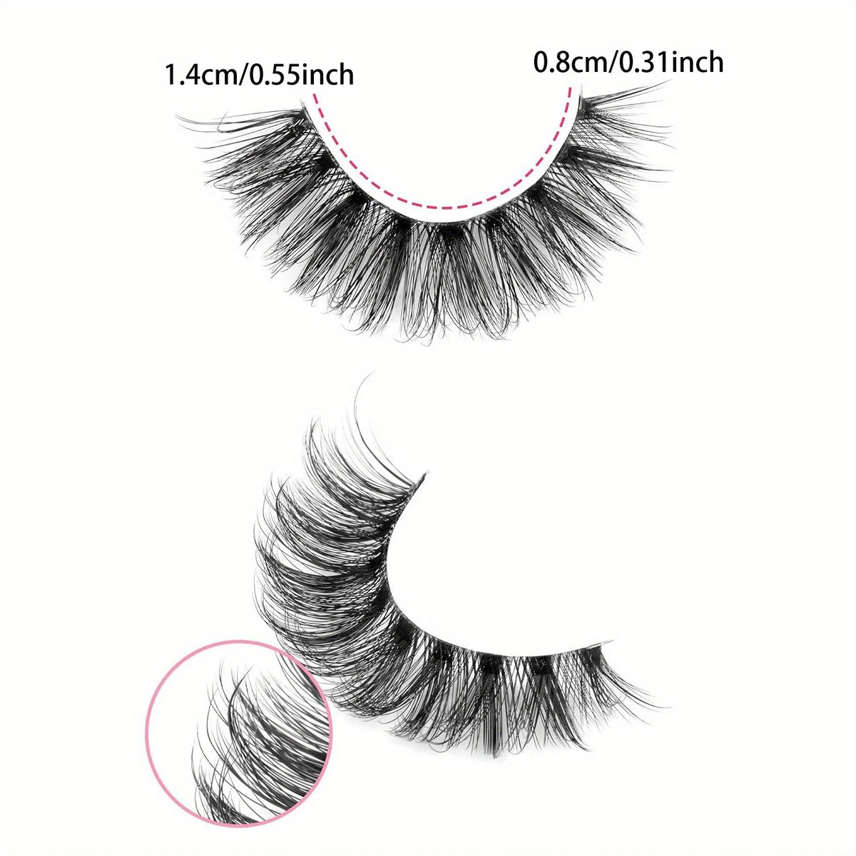 10 Pairs  Natural Fluffy D Curl 3D Volume Wispy False Eyelashes with Clear Band - Soft, Lightweight, and  - Reusable Lashes