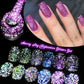 7ml MEET ACROSS Champagne Rainbow Reflective Glitter Gel Nail Polish Laser Sparkling Hybird Soak Off Nail Art UV LED Varnishes
