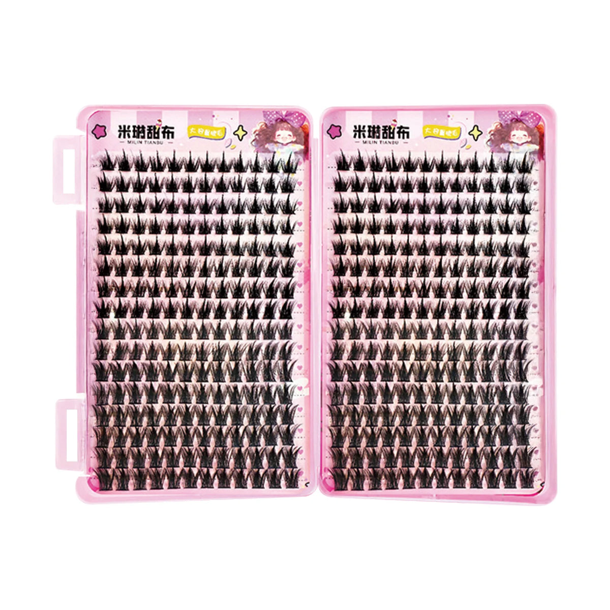 32Rows Anime Cosplay Korean Fake Eyelashes Set Black Volume Foxes False Lashes Extension Curling Girl Group Style Large Capacity