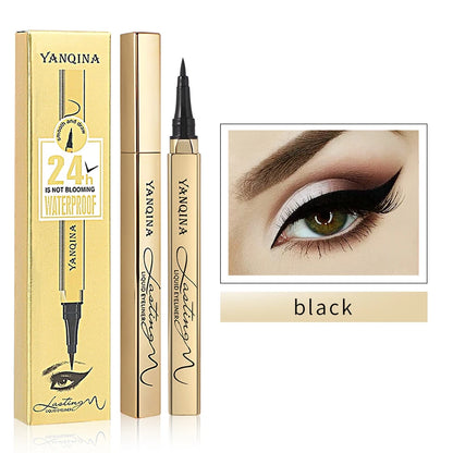 Waterproof Sweatproof Smudge-proof Black Eyeliner Liquid Pen, Quick Dry Long Lasting Eye Makeup Cosmetics for Beginners