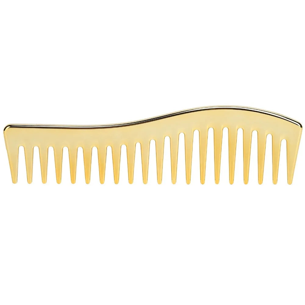 For Travel Use No Handle Wide Tooth Comb Large Size Gold Color Detangling Comb Plastic Professional Paddle Hair Comb Home Use