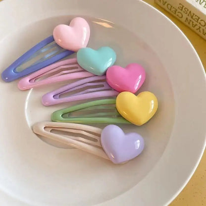 1/2/5 Pcs Y2K Hairpin Yellow Star Designs Bangs Side Clip Blue BB Barrettes Hair Snap Clips Summer Girls Hair Accessories