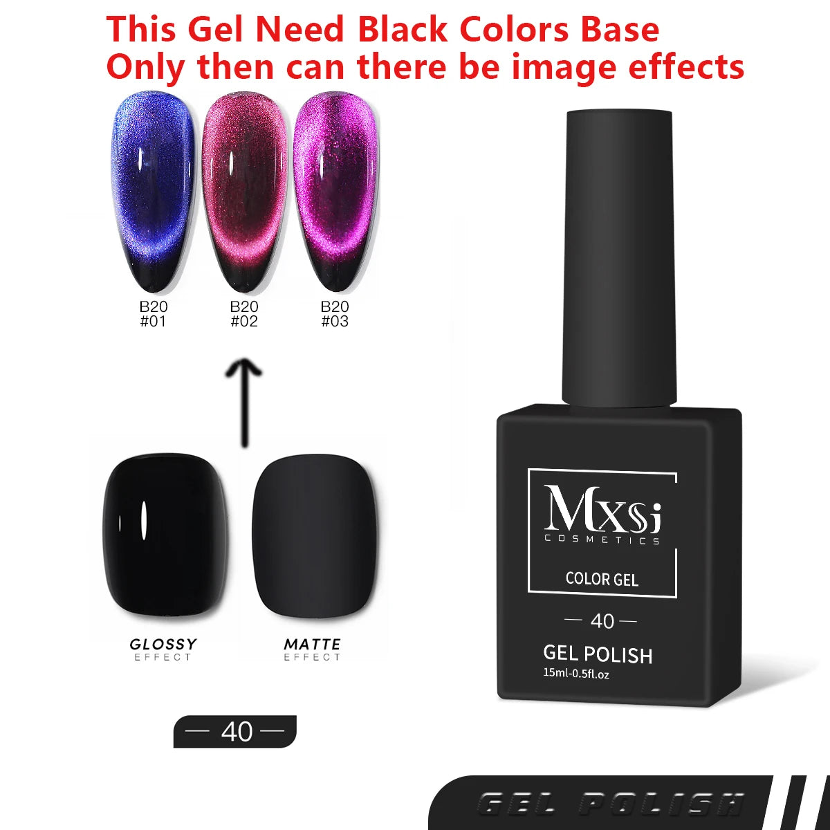 AS 15ml Cat Eye Nail Gel Polish 9D Shiny Magnetic Gel Polish Galaxy Effect Nail Gel Soak Off Manicure Varnish Need Black Gel