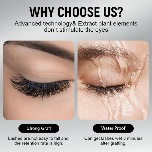 Gollee Eyelash Glue 0.5s Fast Dry Low Humidity Eyelashes Extension Glue Black Hypoallergenic Strong Lash Glue Waterproof Makeup