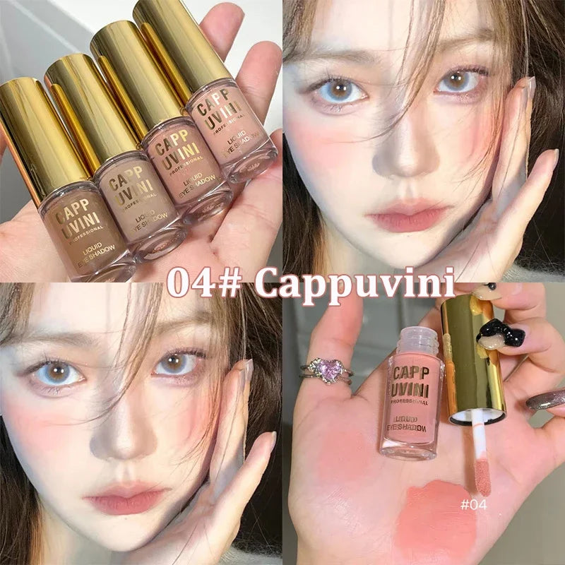 Brown Glitter Liquid Eyeshadow Stick Contour Blush Pigment Fine Shimmer Matte Natural Cheek Milk Coffee Shadow Cream Eye Makeup