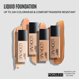 LOOKAVE Liquid Foundation Long Lasting Full Coverage Matte Cream CC Foundation Makeup Concealer Natural Liquid Base Moisturizing