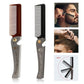 New Foldable comb Folding Pocket Clip Hair Moustache Beard Comb Fashion Men Women Handmade massage hair brush Folding knife comb