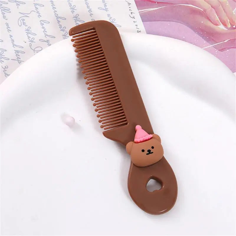 Hair Comb Smooth Handle Cartoon Children's Comb Newborn Hair Cleaning Supplies Infant Comb Head Massager Baby Care Accessories