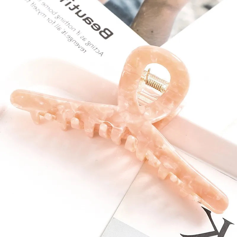 Women Hair Accessories Hollow Out Fashion Acetate Hair Claws Colourful Ponytail Acetic Claw Clips For Girls