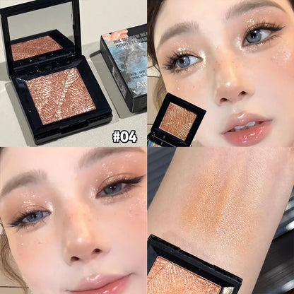 Monochrome Eyeshadow Palette Chrome Blue Pearl Glitter Highgloss Brightening Lasting Waterproof Metallic Luxury Eyeshadow Makeup