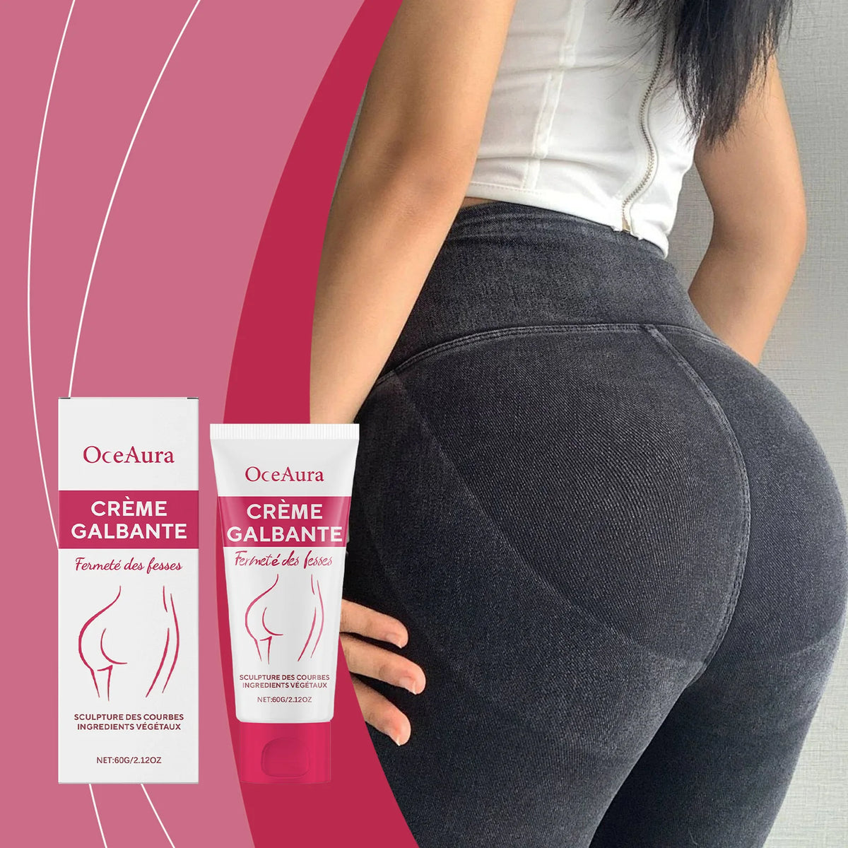 OCEAURA Hip Enlargement Cream Rapid Growth Firming Lifting Plump Shaping Sexy Deep Hydration Improving Roughness Skin Care Cream
