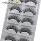 YSDO Eyelashes 3/5 Pairs Natural Long 3D Mink Lashes Fluffy Volume Mink False Eyelashes Cruelty Free Wispy Lashes Makeup Cilios