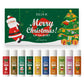 10PCS/Box Christmas Lip Moisturizing Set Deep Moisturizing Lip Color Brightening Plump Lip Care Gift Set for Women Girls