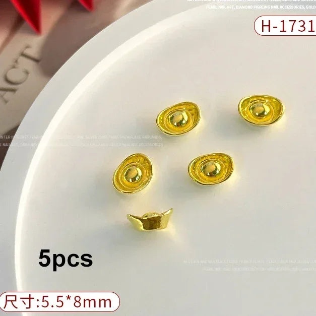 Flat Pearl Wreath Star Bowknot Butterfly Rhinestones Christmas Koi Metal Alloy Jewelry Nail Art Decorations Manicure Accessories