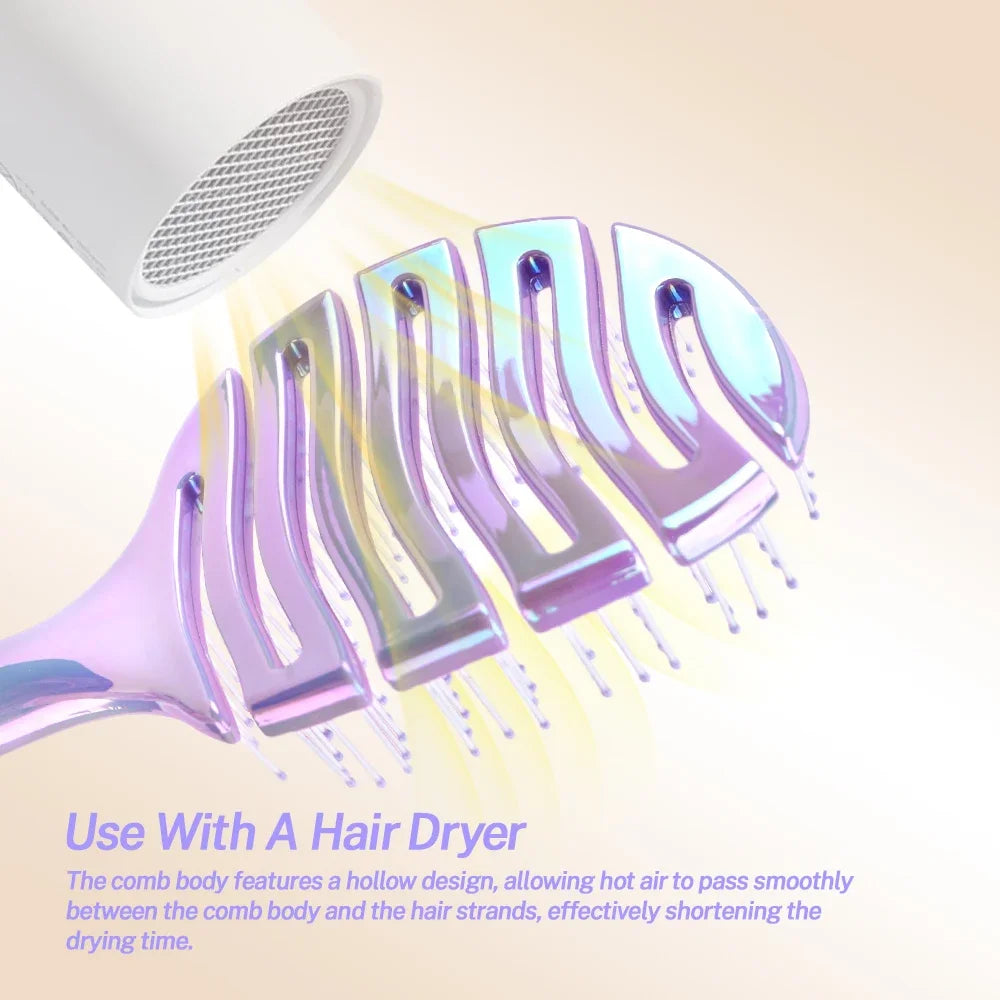Hollow Out Hair Brush Scalp Massage Combs Detangling Hairbrush Dry And Wet Use Quick Drying Salon Hairdressing Stying Tools
