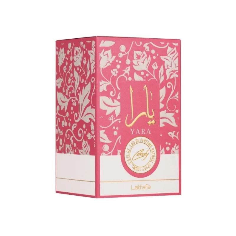 Lattafa Yara Candy Vanilla Fruity Citrus Floral Eau de Parfum Long-Lasting Fragrance for Women 3.40 Ounce 100 ml