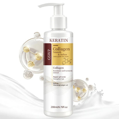 GSWP Collagen & Keratin Hair Mask. Deeply Moisturises and Repairs Damaged Hair. Strengthens and Softens Hair. Gift Pack, 200ml
