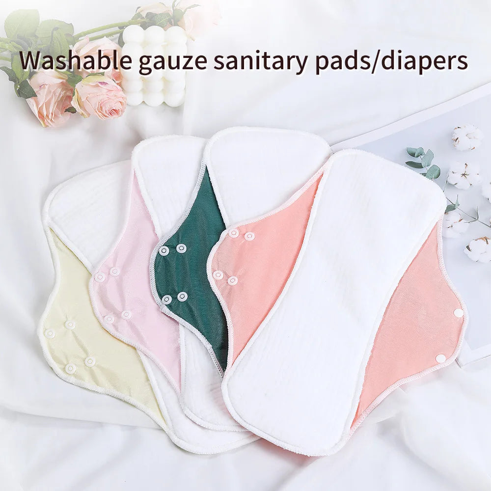 1pc Washable Sanitary Pads for Women, Reusable Menstrual Period Underwear Liners Panty Pads, 3-Layer Absorbent