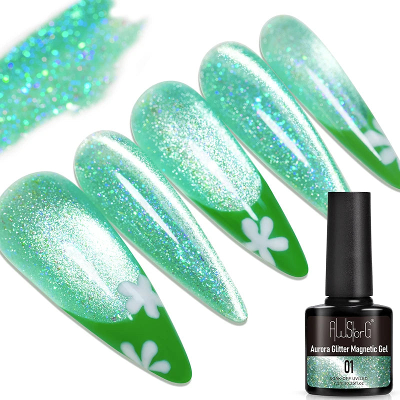 AWStorG 7.5ml Starlit Cat Magnetic Gel Nail Polish Must need Black Gel-Polaris Light Soak Off UV Gel Varnis Semi Permanent DIY