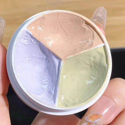 3 Color Concealer Waterproof Long Lasting Foundation Palette Full Coverage Dark Eye Circles Acne Marks Pores Brighten Skin Tone