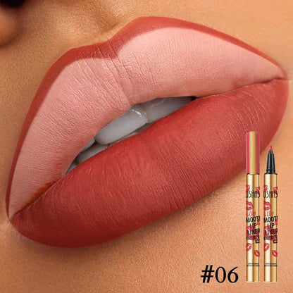 12 Colors Smooth Lip Liner Waterproof Long-lasting Lip Gloss Matte Velvet Non-stick Cup Moisturising Lipstick Makeup Cosmetics