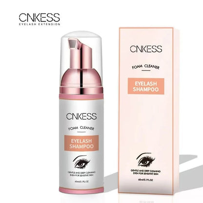 CNKESS Wholesale 60ML Private Label Natural Oil Free Eyelash Foam Eyelash Extension Lash Bath Lash Foam Shampoo Cleanser