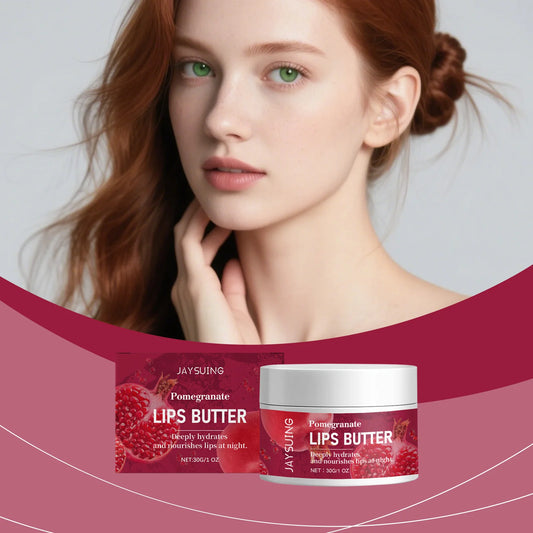 Lip Mask Overnight Moisturizing Lips Butter Balm with Hyaluronic Acid Smooth Lips Lines Anti-Cracking Exfoliating Dry Lips Care