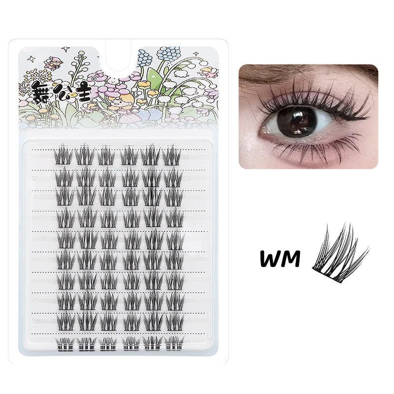 DINGSEN 10 rows Individual Eyelashes Wholesale 10-12mm Cluster Lashes Natural Anime False Kake Eyelashes Extension Makeup