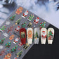1Pcs 5D Gingerbread Man Snowflake Nail Stickers Christmas Pine Tree Cake Self-Adhesive Nail Decal Winter DIY Manicure Supplies