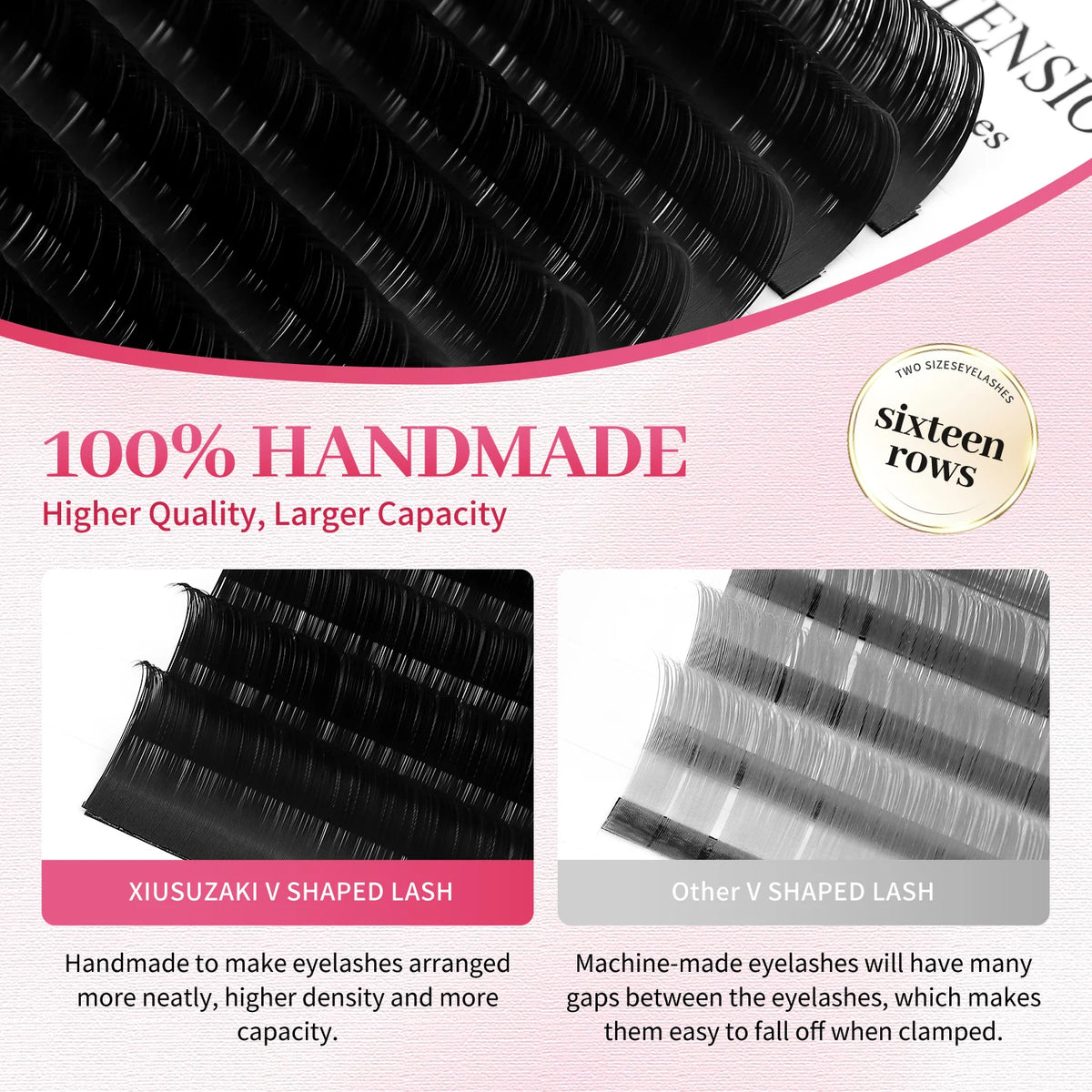 XIUSUZAKI Classic Individual Eyelashes Extensions Soft Matte Black Classic Volume Lashes Extensions Wholesale Supplier