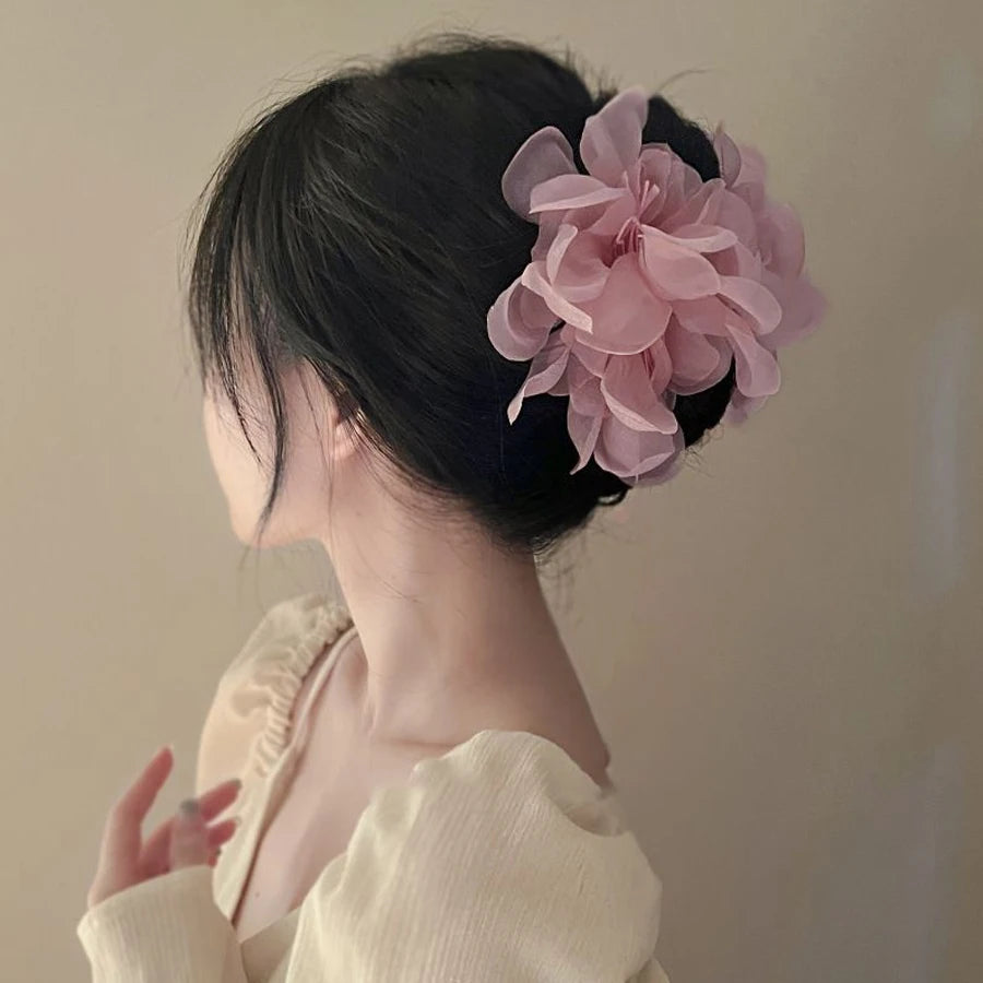 Romantic Elegant Flower Hair Claw Clips For Women Girls Hair Clip Barrette Hairpins Hair Clamps Headwear Hair Accessories Gift