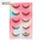 3D Faux Mink Lashes X05 Fluffy Wispy False Eyelashes 5Pairs Reusable Soft Volume Eyelashes Natural Look for Daily & Party Makeup