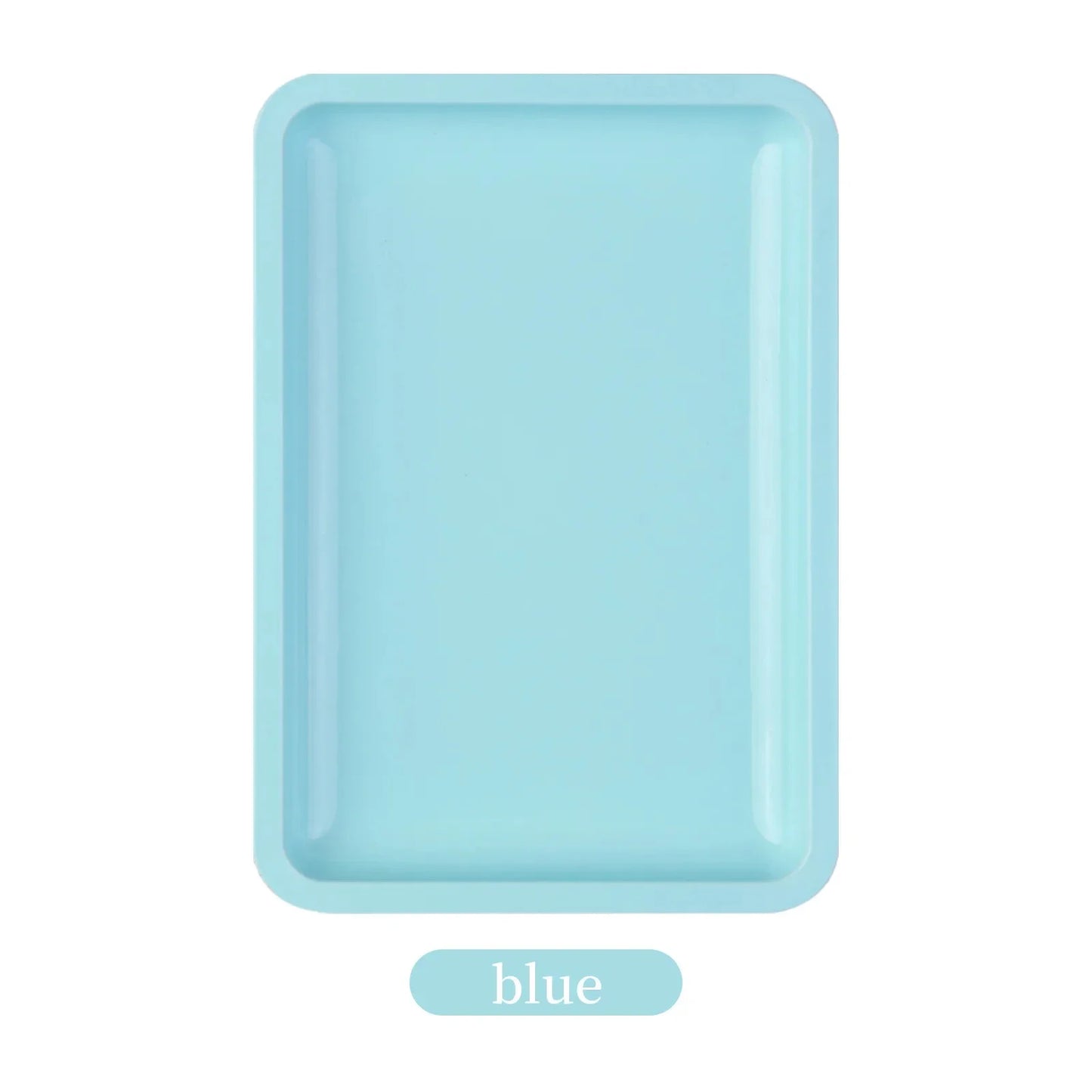 1PC Square Stainless Steel Cosmetic Storage Tray Nail Art Manicure Plate Tweezers Clippers Pens Container False Nails Dish Tools