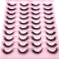 2023 New 20 pairs natural long 3D mink false eyelashes fake lashes makeup kit Mink Lashes extension eye lashes short eyelashes
