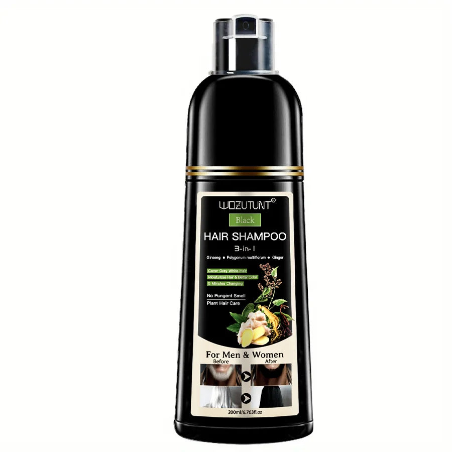 3 In 1 Dye Shampoo Instant Gray White Hair Coverage Hair Color Shampoo 5 Minutes Change Long Lasting Natural Colored Easy To Use