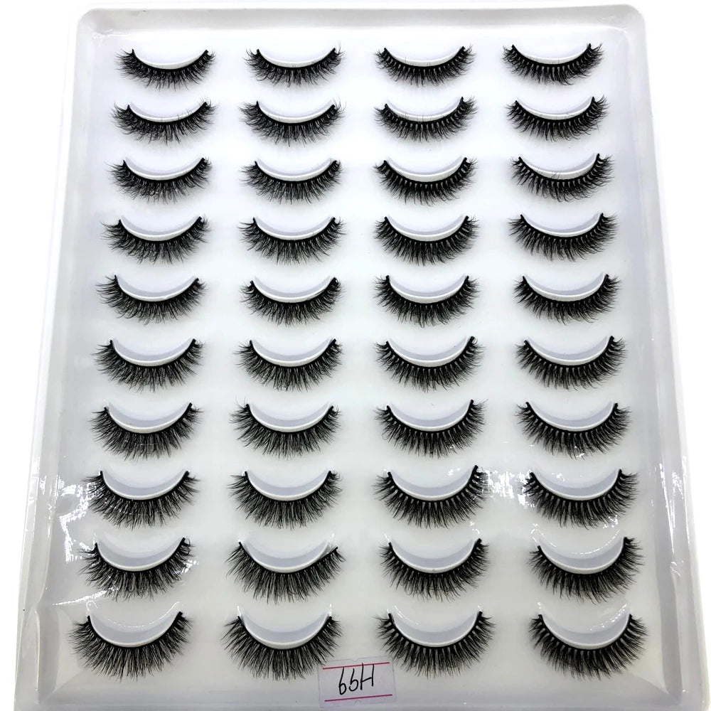 2023 New 20 pairs natural long 3D mink false eyelashes fake lashes makeup kit Mink Lashes extension eye lashes short eyelashes