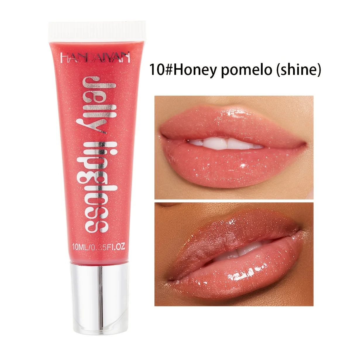"Candy Glass" Jelly Lip Gloss | Mirror Shine + Fruit-Infused Nectar | Non-Sticky Doodle-Proof Oil | Plumping & Hydrating