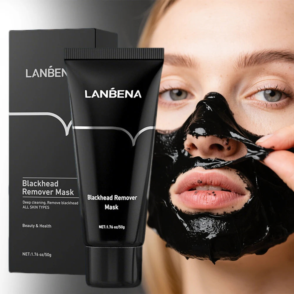 LANBENA Blackhead Remover Mask Shrinking Pore Deep Cleaning Hydrating Mask Improve Rough Skin Pores Peel Off Mud Mask Skincare