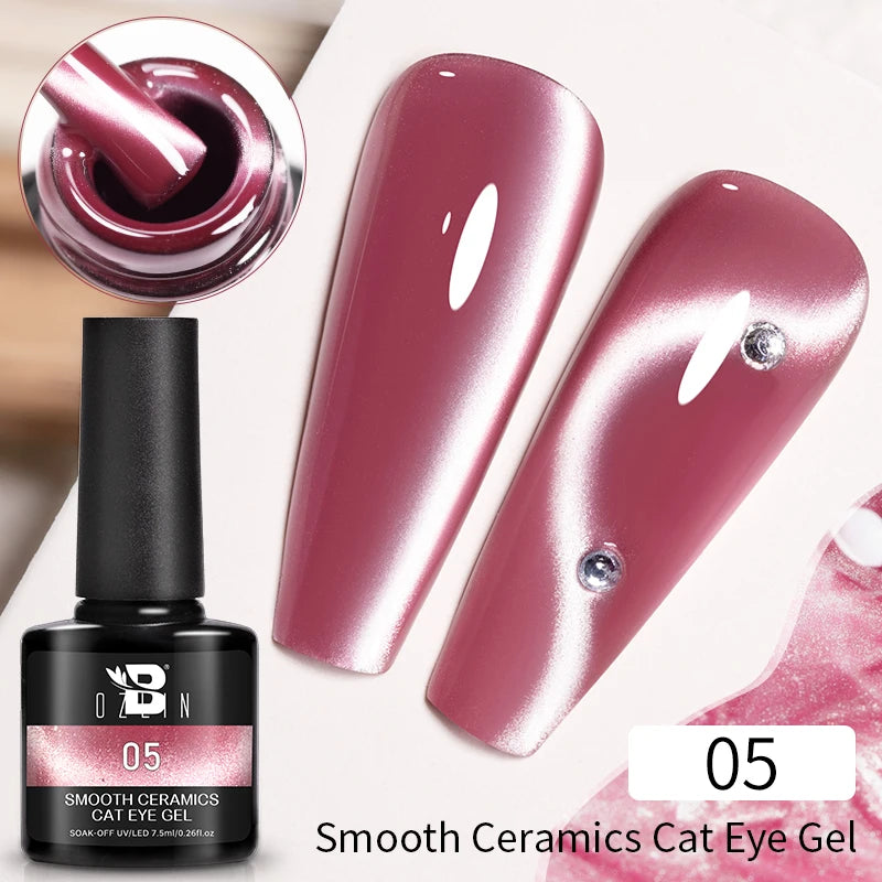 7.5ML Pink Blue Nail Gel Cat eye Semi Permanent Nail Art Soaking UV LED Nail Salon DIY Nail Salon Gel For Autumn And Winter