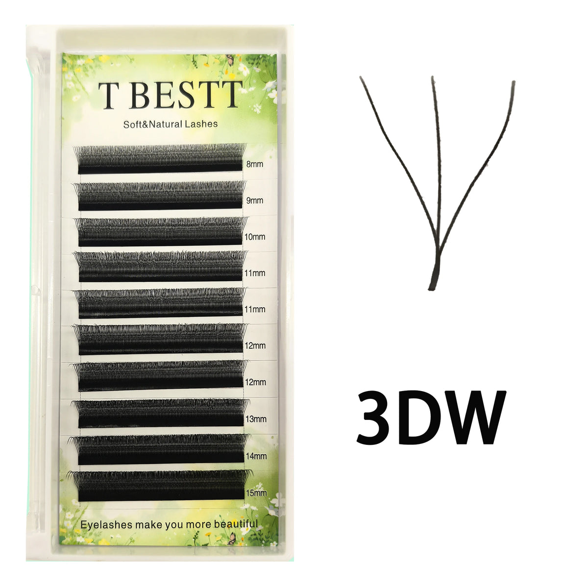 Tbestt 5DW 6DW Volume Lashes Extensions YY Shape Eyelashes False W Shape Eyelashes Extensions Mink Soft 5DW Eyelashes Extensions
