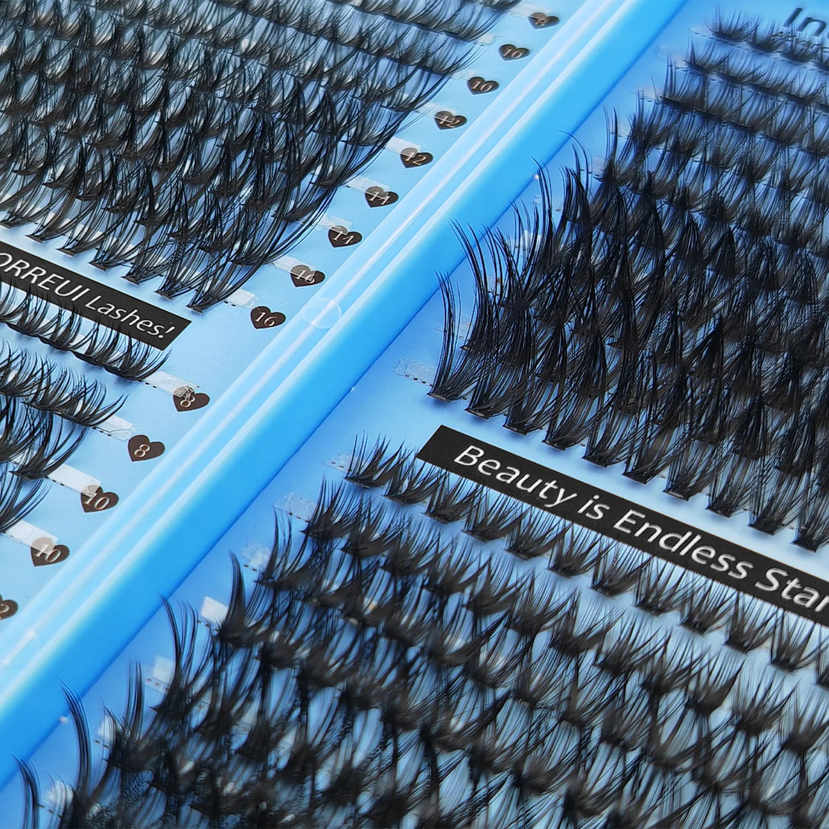 800Pcs Individual Cluster Lashes D Curl 30D 40D 50D 60D Mixed 8-16mm DIY Lash Extensions Wispy Volume False Eyelashes