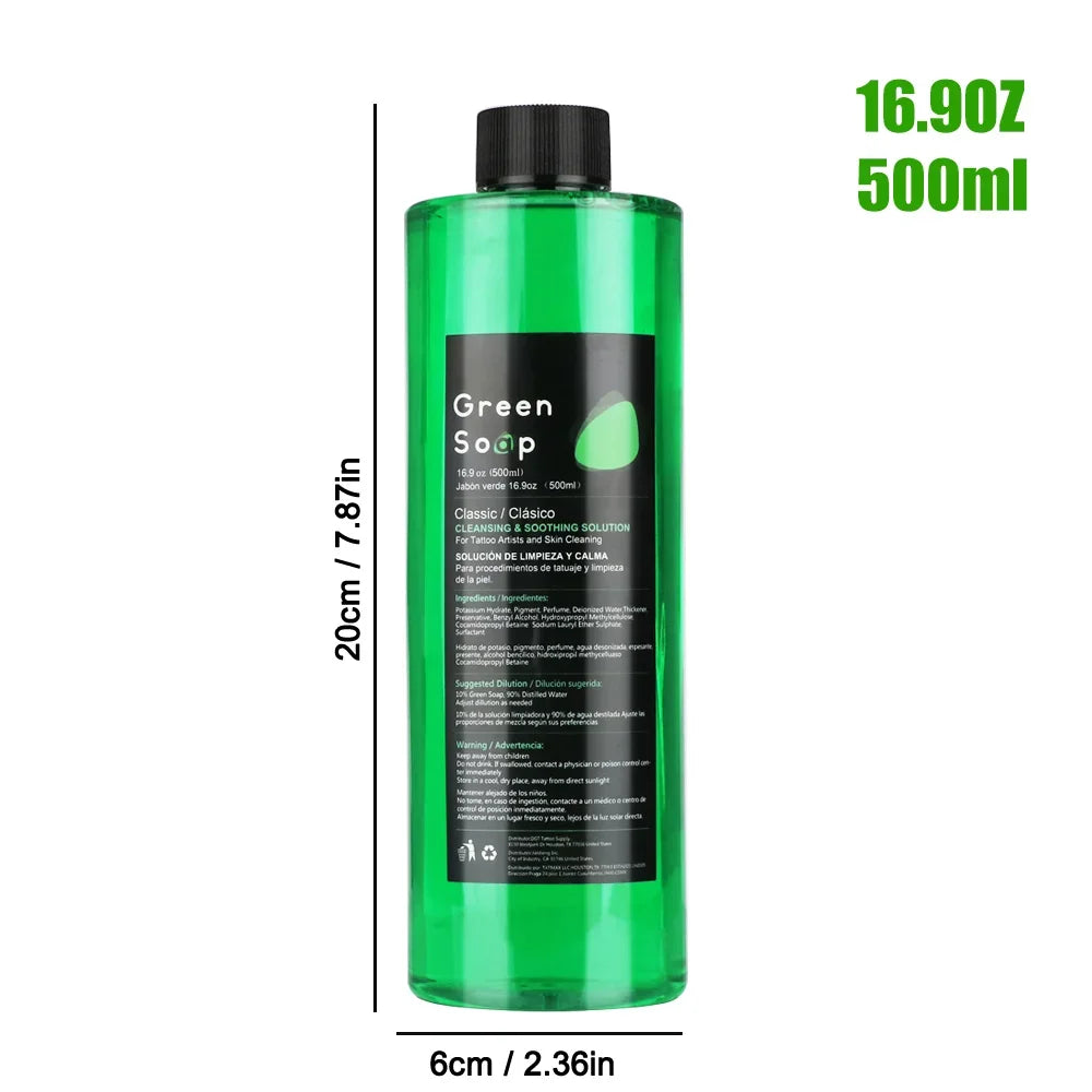 Tattoo Green Soap and Blue Soap - Super Concentrated Tattoo & Piercing Cleanser for Tattoo Studios, Tattoo Artist & Beginner