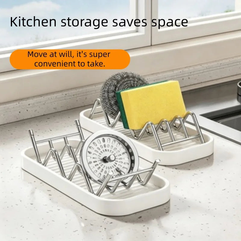 2pcs Wave Soap Rack Soap Box Soap Dish Soap Drain Box Bathroom Countertop Shelf Kitchen Storage Rack Multi-Compartment Soap Rack